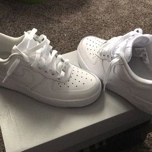 All white nike Air Force